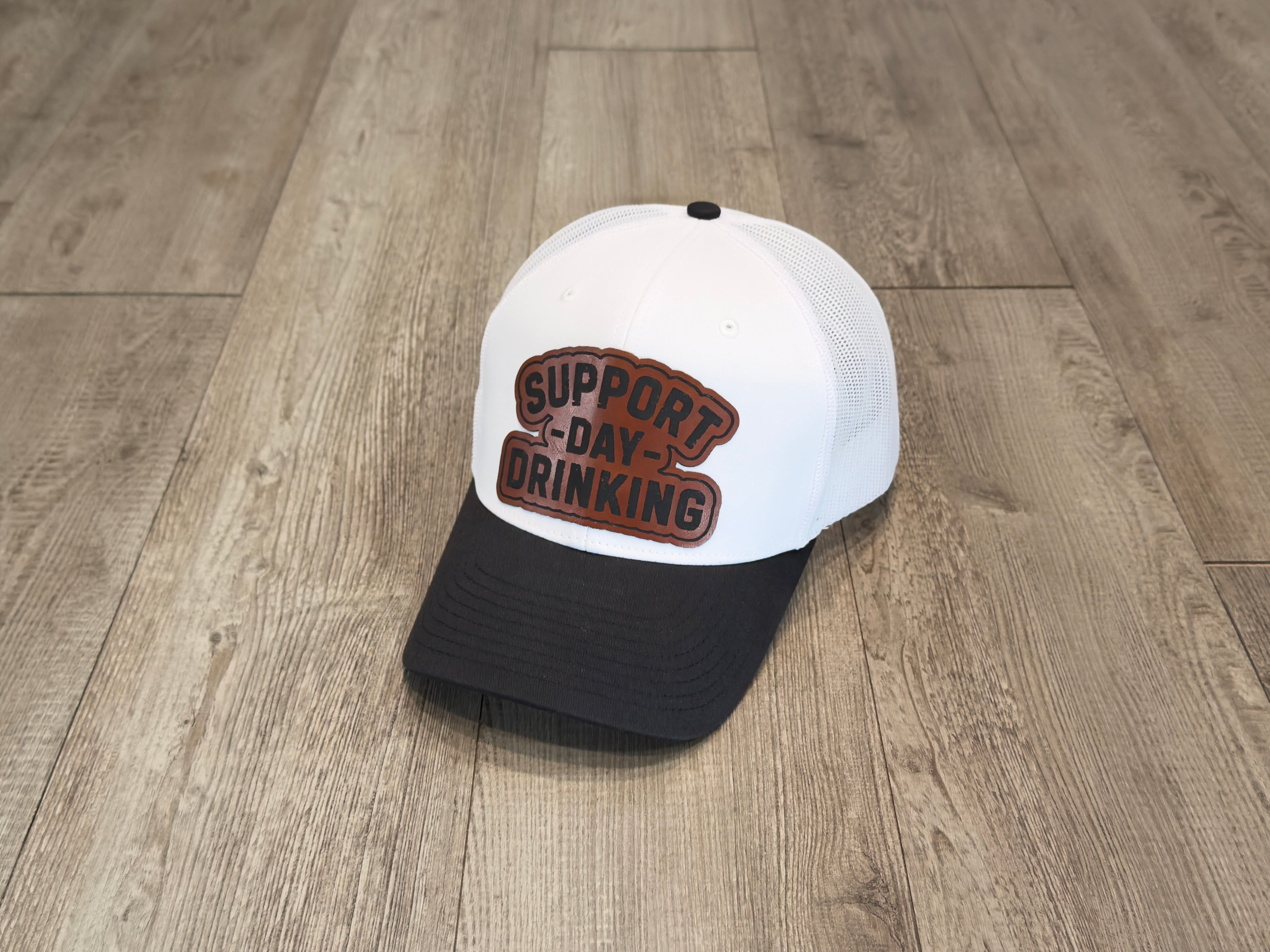 Support Day Drinking Leatherette Patch Snapback Hat