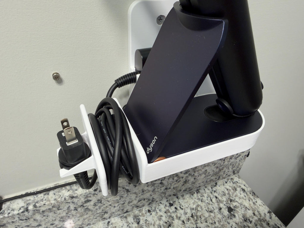Wall Mount with Built-In Cable Management for Dyson Corrale Hair Straightener