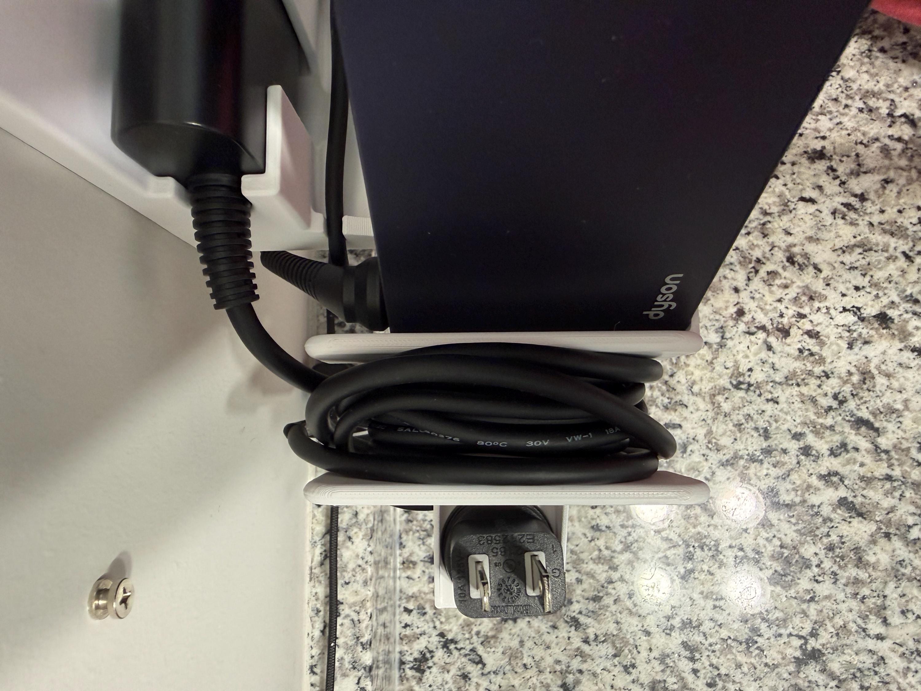 Wall Mount with Built-In Cable Management for Dyson Corrale Hair Straightener