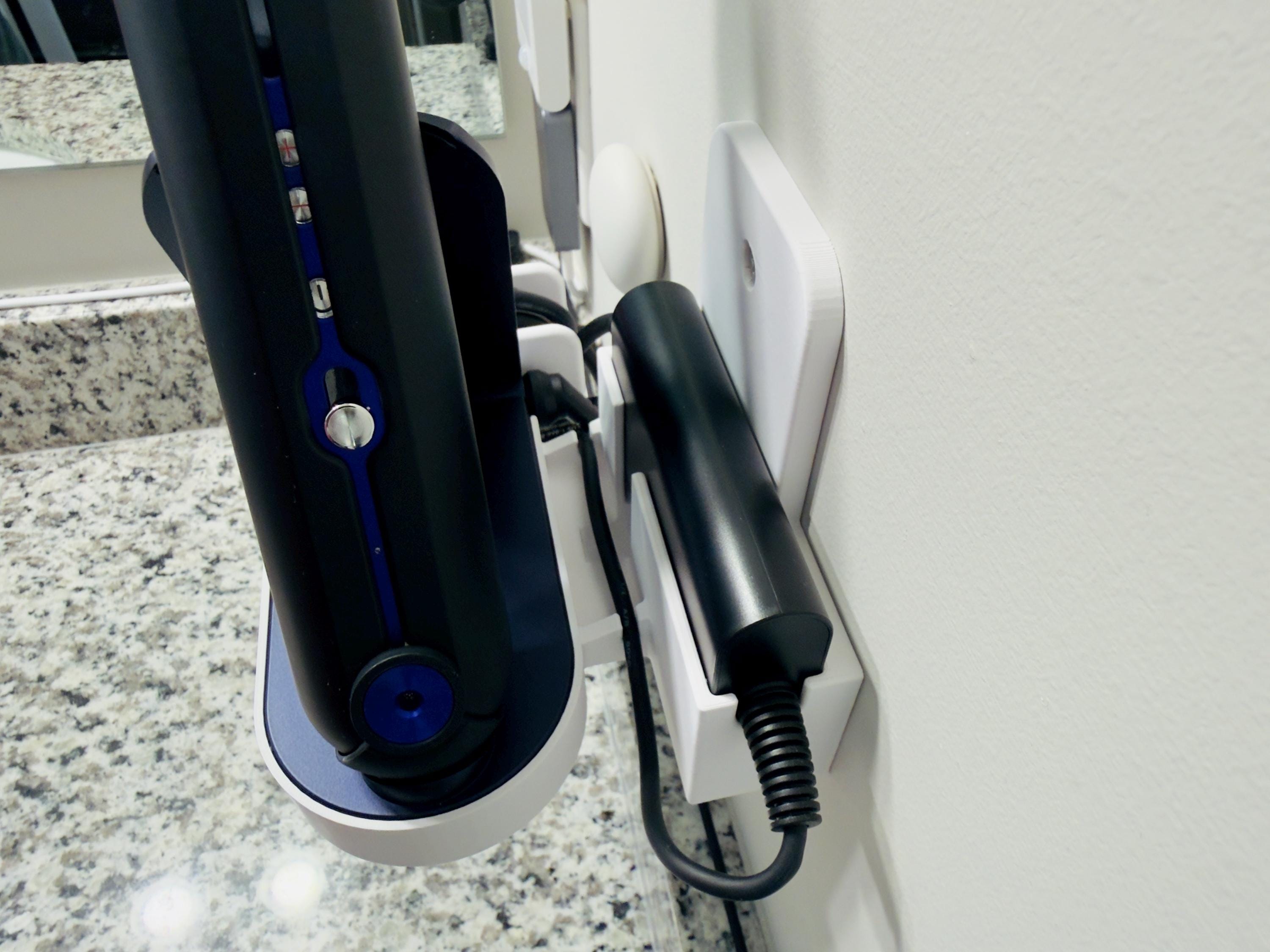 Wall Mount with Built-In Cable Management for Dyson Corrale Hair Straightener
