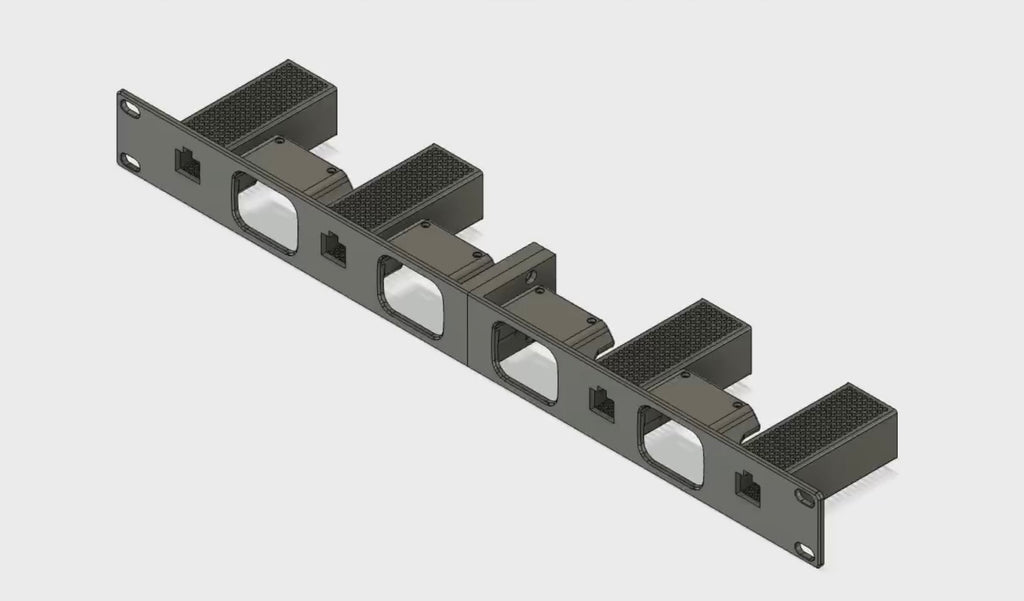 JetKVM 1U Rack Mount Carbon Fiber infused 4 Unit with PoE Adapters