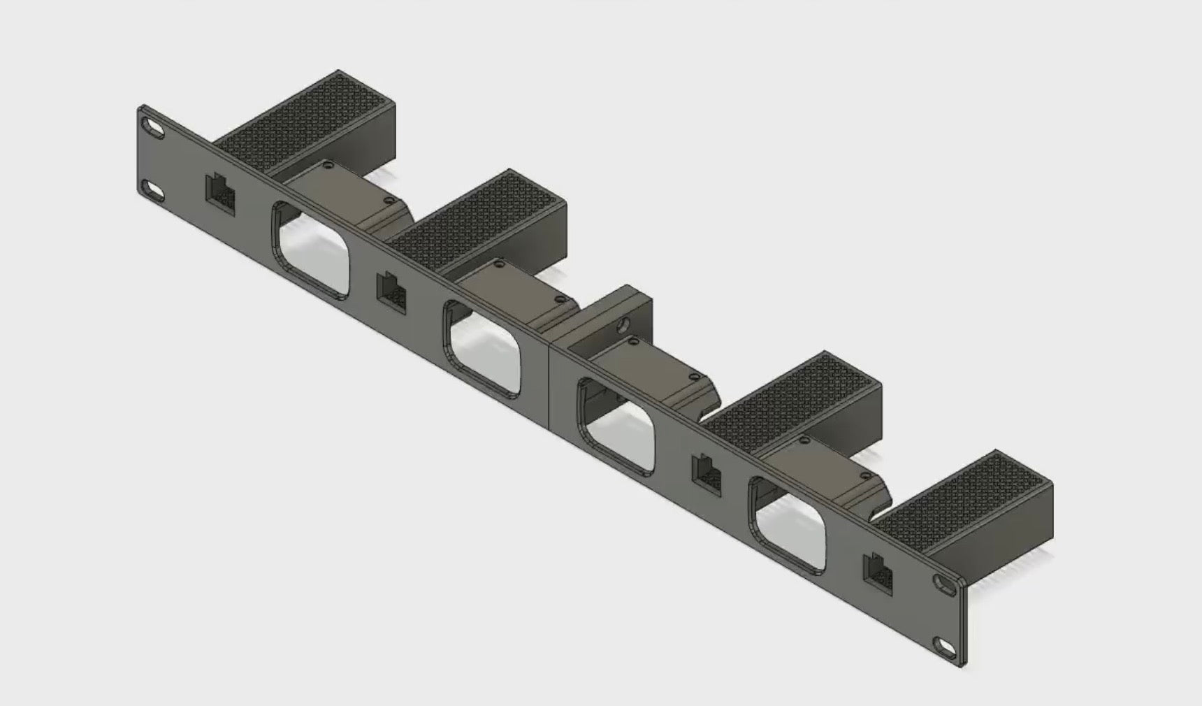 JetKVM 1U Rack Mount Carbon Fiber infused 4 Unit with PoE Adapters