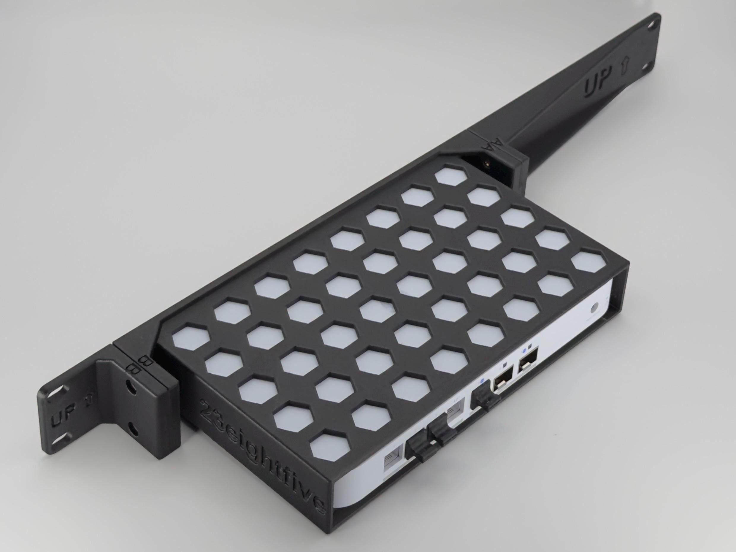 Ubiquiti Unifi UCG-Fiber UDM 1U Rack Mount Carbon Fiber Infused (Side Mount)