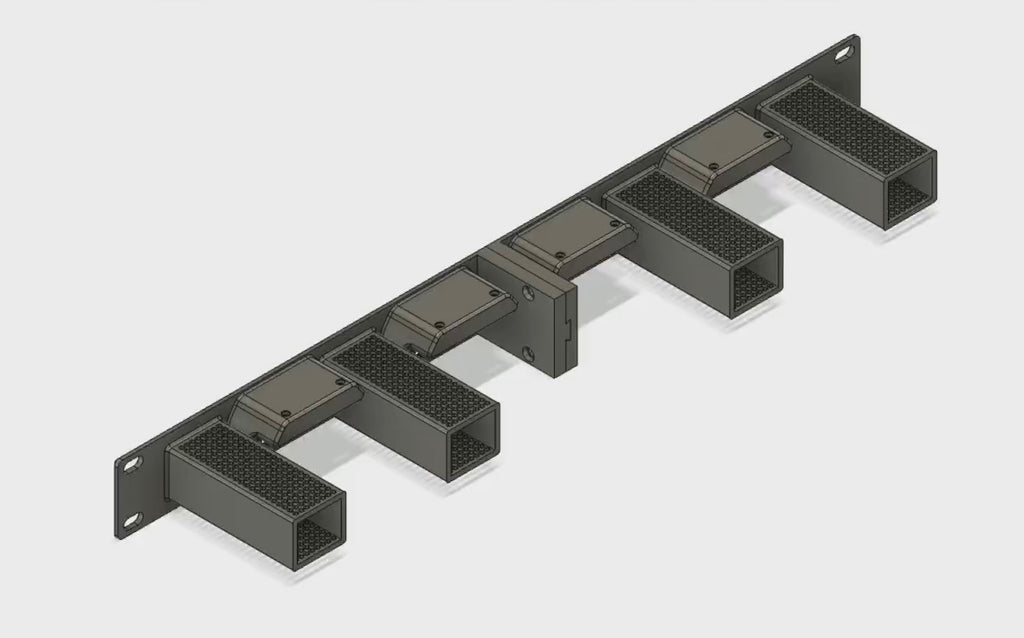 JetKVM 1U Rack Mount Carbon Fiber infused 4 Unit with PoE Adapters