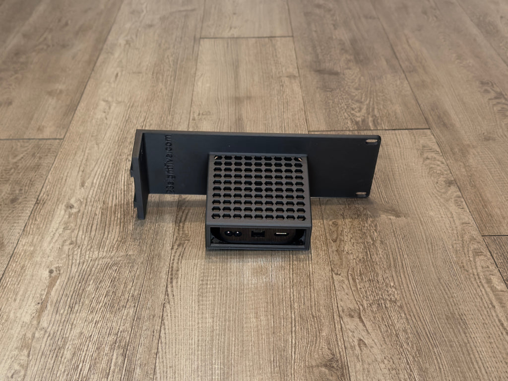 Apple TV 4K 2U Rack Mount Carbon Fiber Half Modular