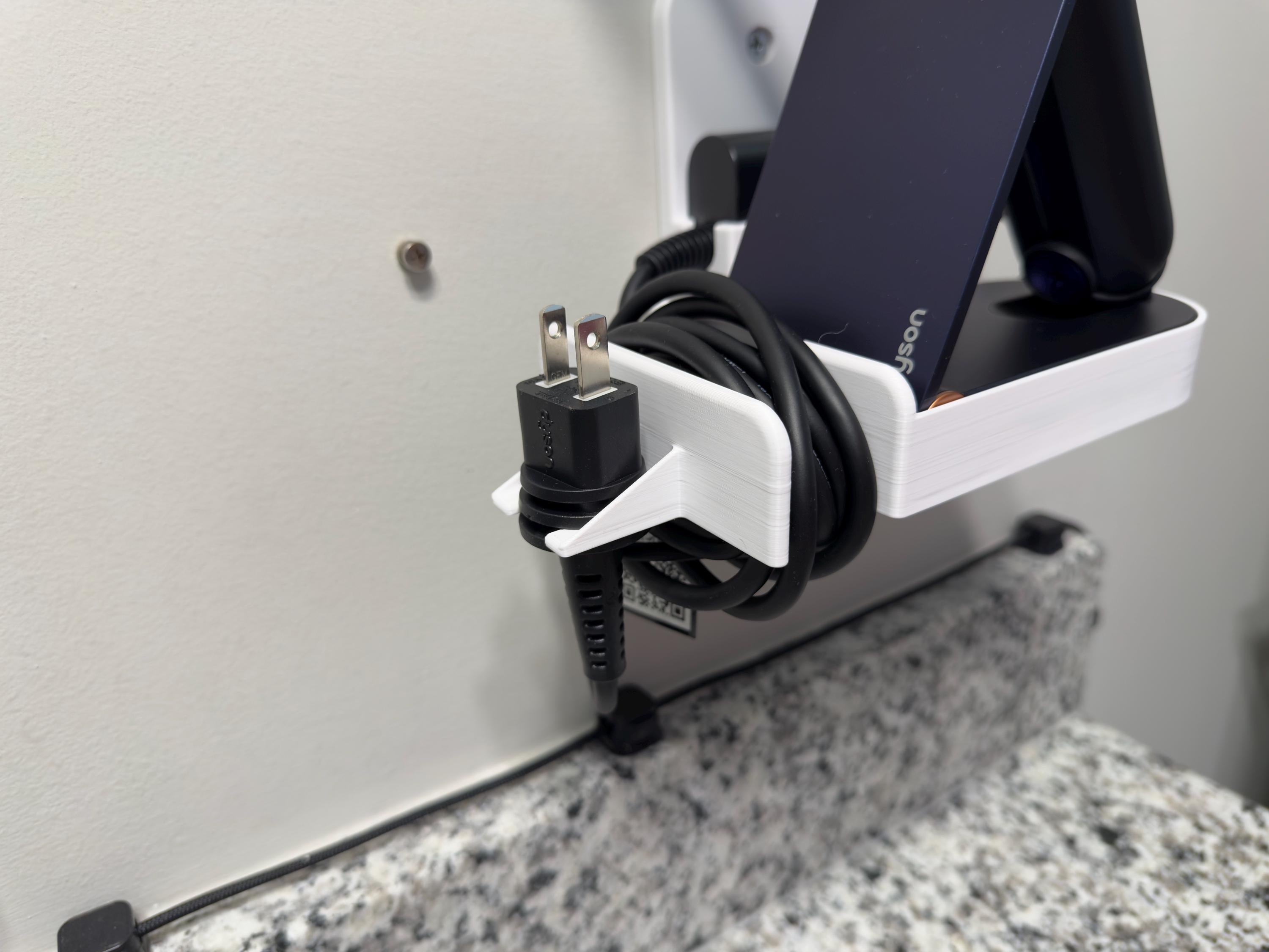 Wall Mount with Built-In Cable Management for Dyson Corrale Hair Straightener
