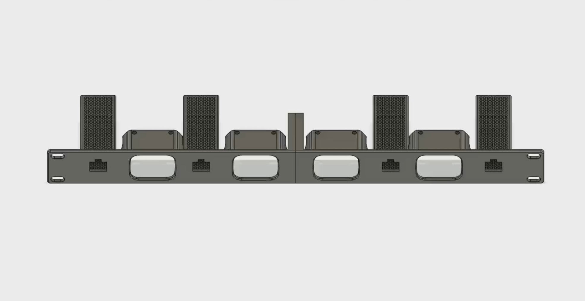 JetKVM 1U Rack Mount Carbon Fiber infused 4 Unit with PoE Adapters