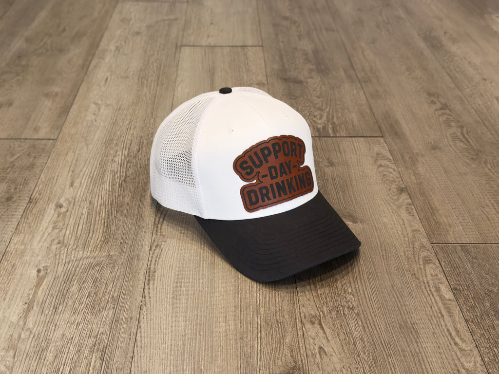 Support Day Drinking Leatherette Patch Snapback Hat