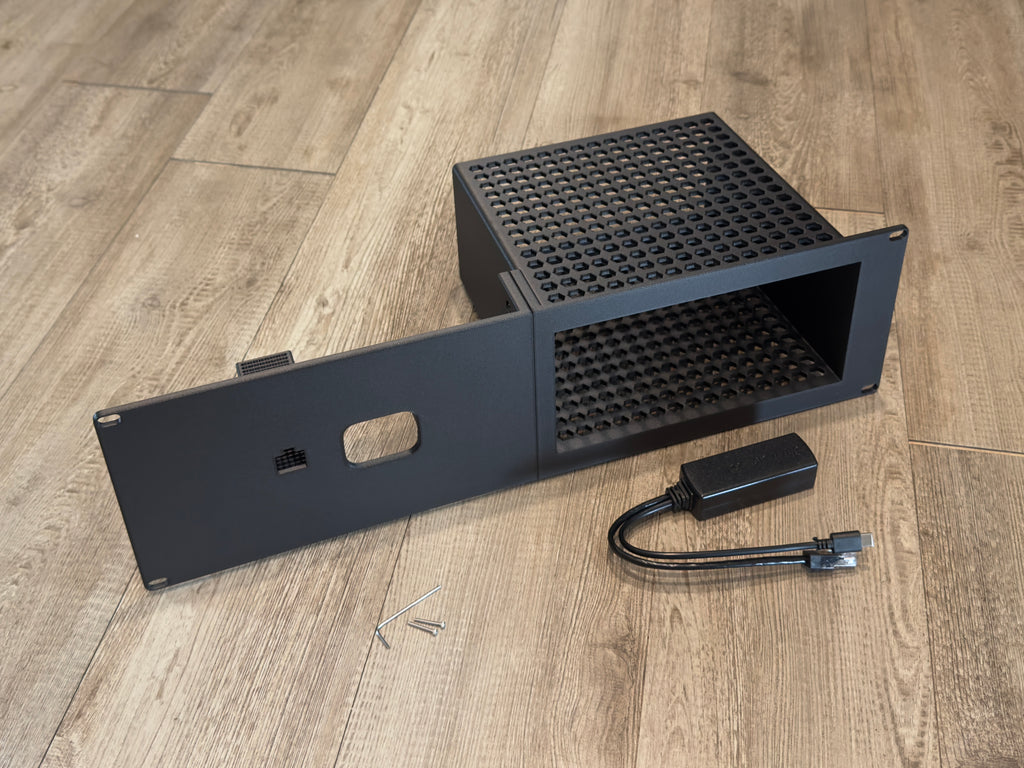 Apple Mac Studio JetKVM PoE Holder 3U Rack Mount