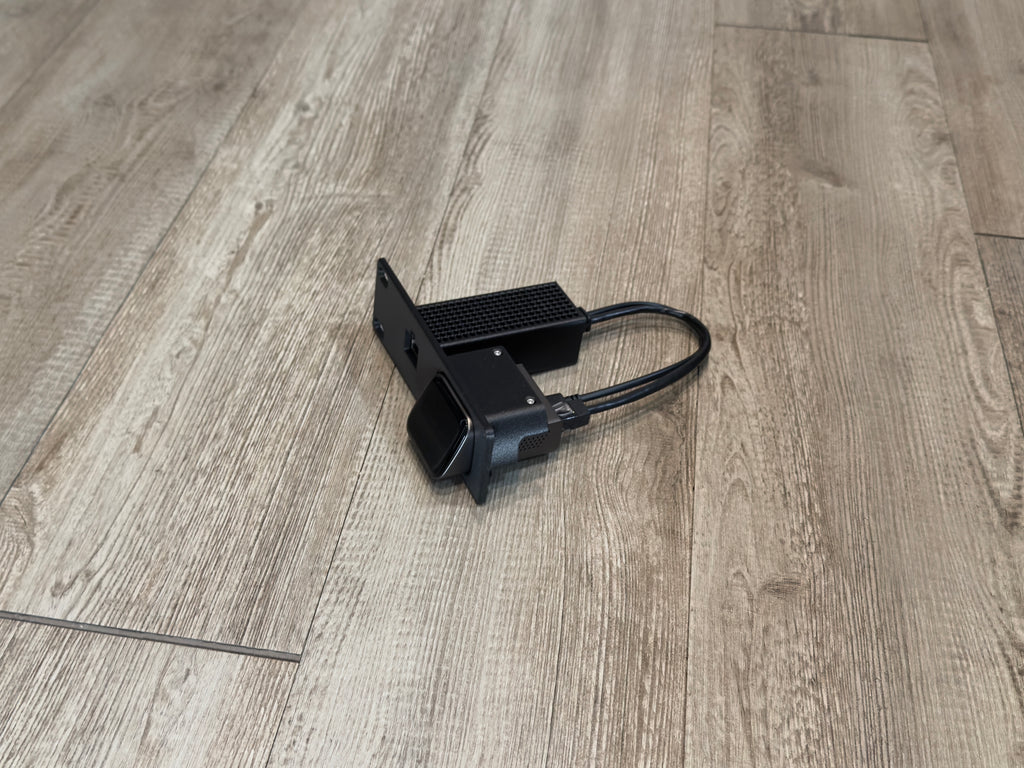 JetKVM Carbon Fiber Infused With PoE Holder 1U Rack Mount includes PoE Adapter