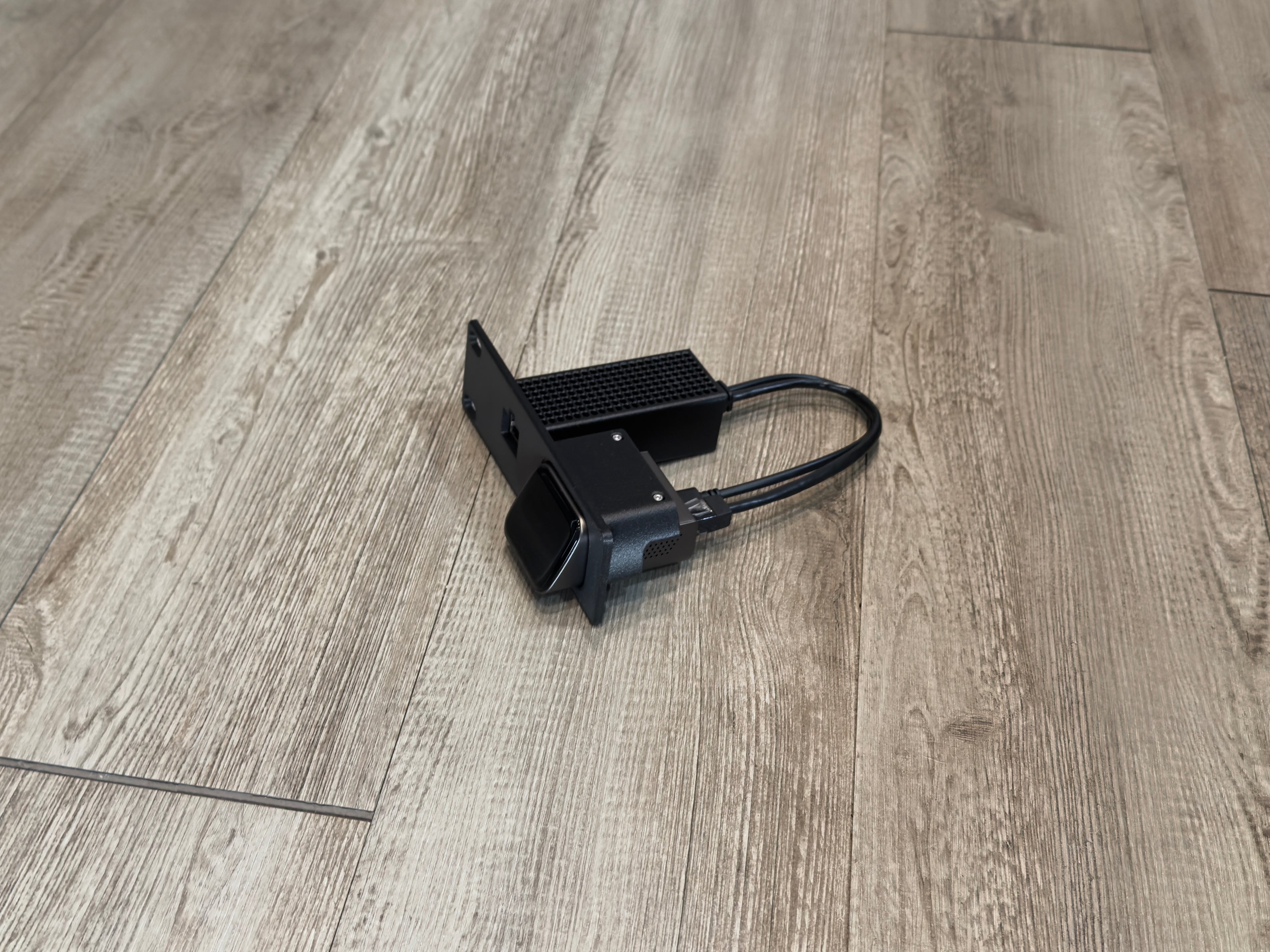 JetKVM Carbon Fiber Infused With PoE Holder 1U Rack Mount includes PoE Adapter