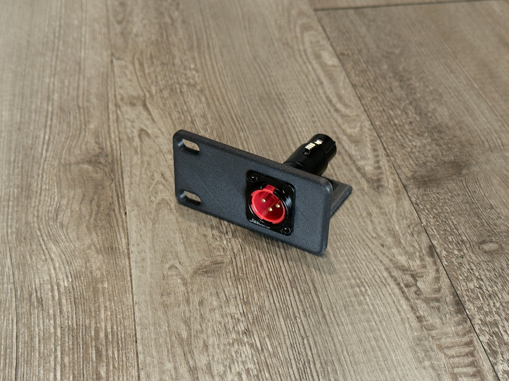 D-Type 1U Rack Mount 1 D-Series Connector with Cable Support