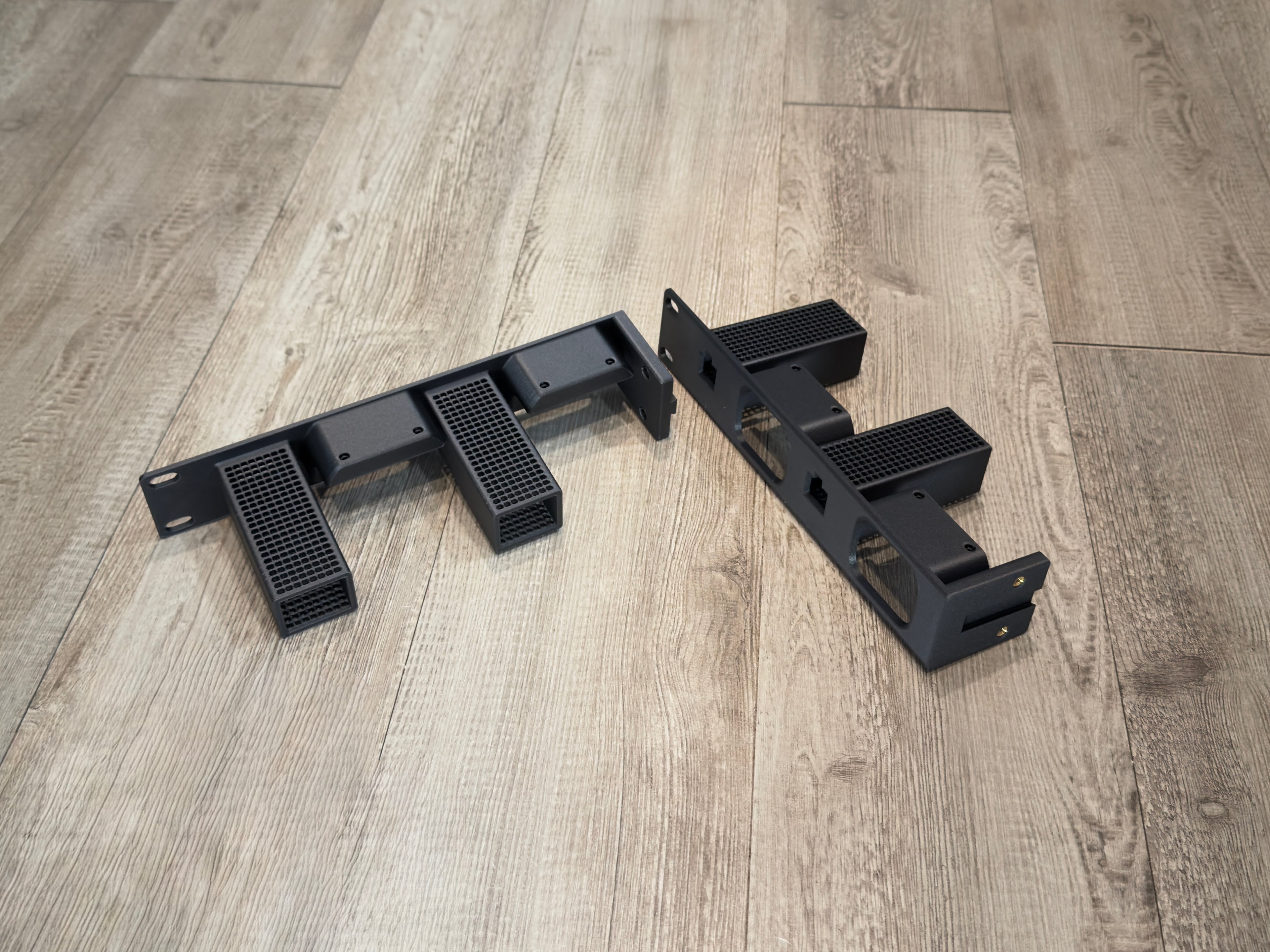 JetKVM 1U Rack Mount Carbon Fiber infused 4 Unit with PoE Adapters