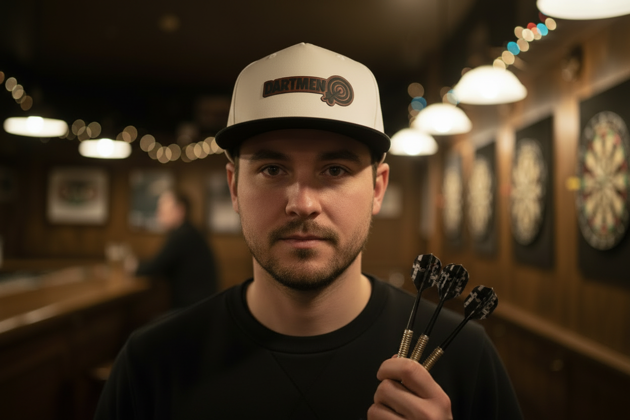 Dartmen Bullseye Leatherette Patch Hat