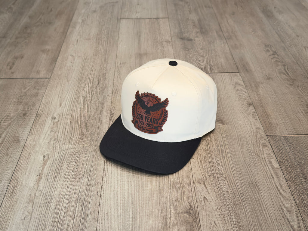 America 250 Hat With Bald Eagle Leatherette Patch Snapback Cap