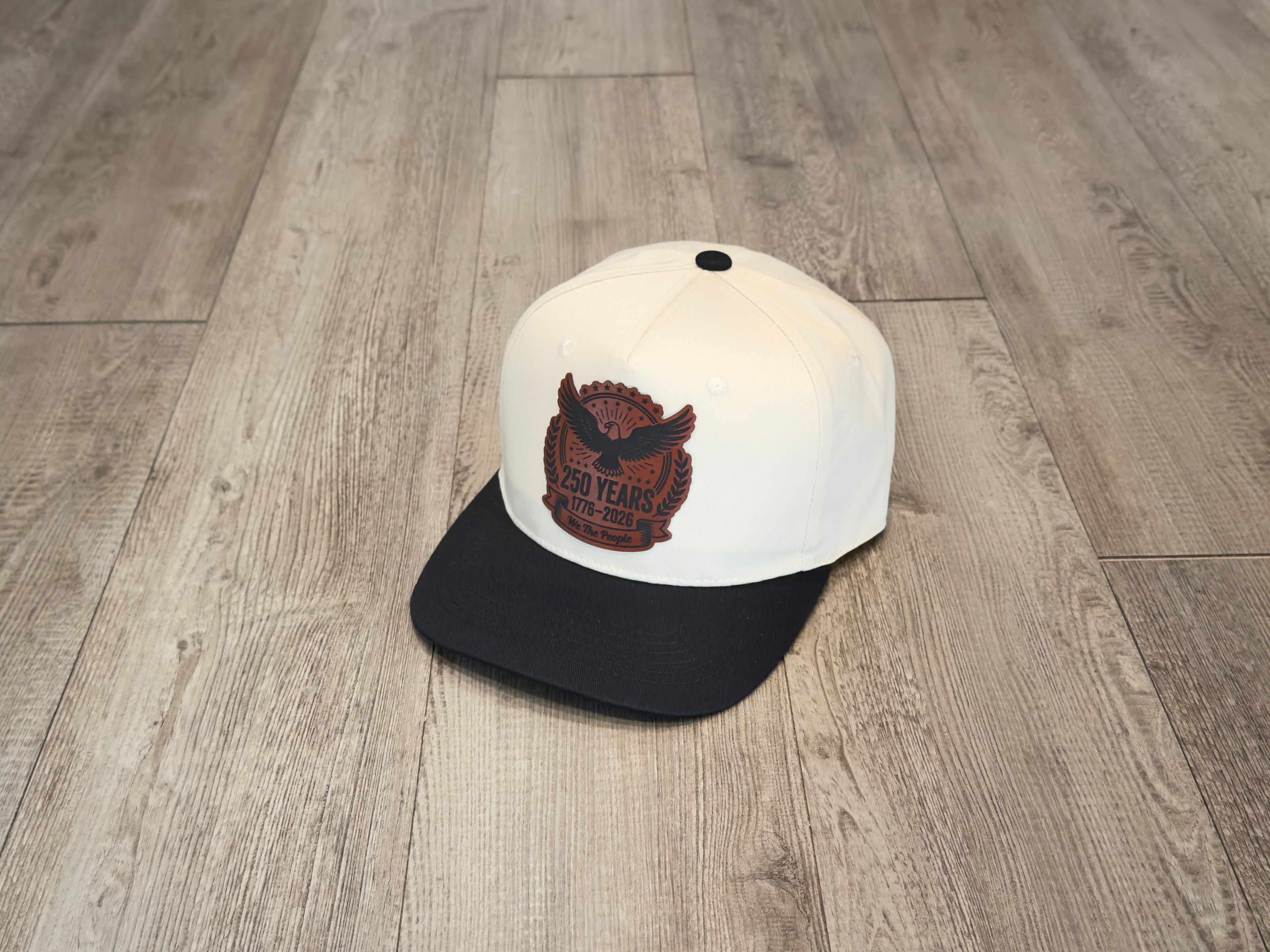 America 250 Hat With Bald Eagle Leatherette Patch Snapback Cap