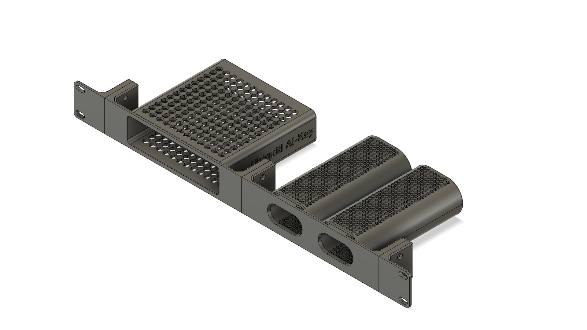 Ubiquiti Unifi AI-Key & Dual AI-Port Carbon Fiber Infused 1U Modular Rack Mount