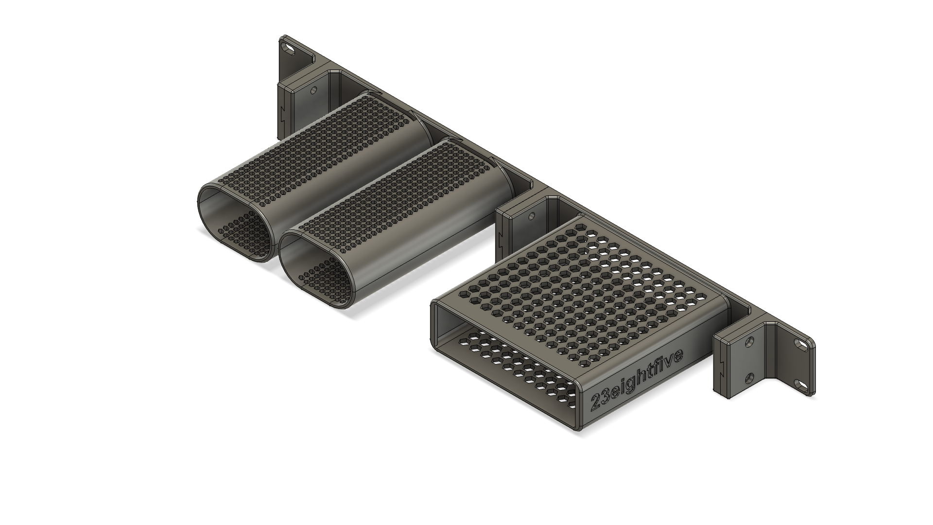 Ubiquiti Unifi AI-Key & Dual AI-Port Carbon Fiber Infused 1U Modular Rack Mount