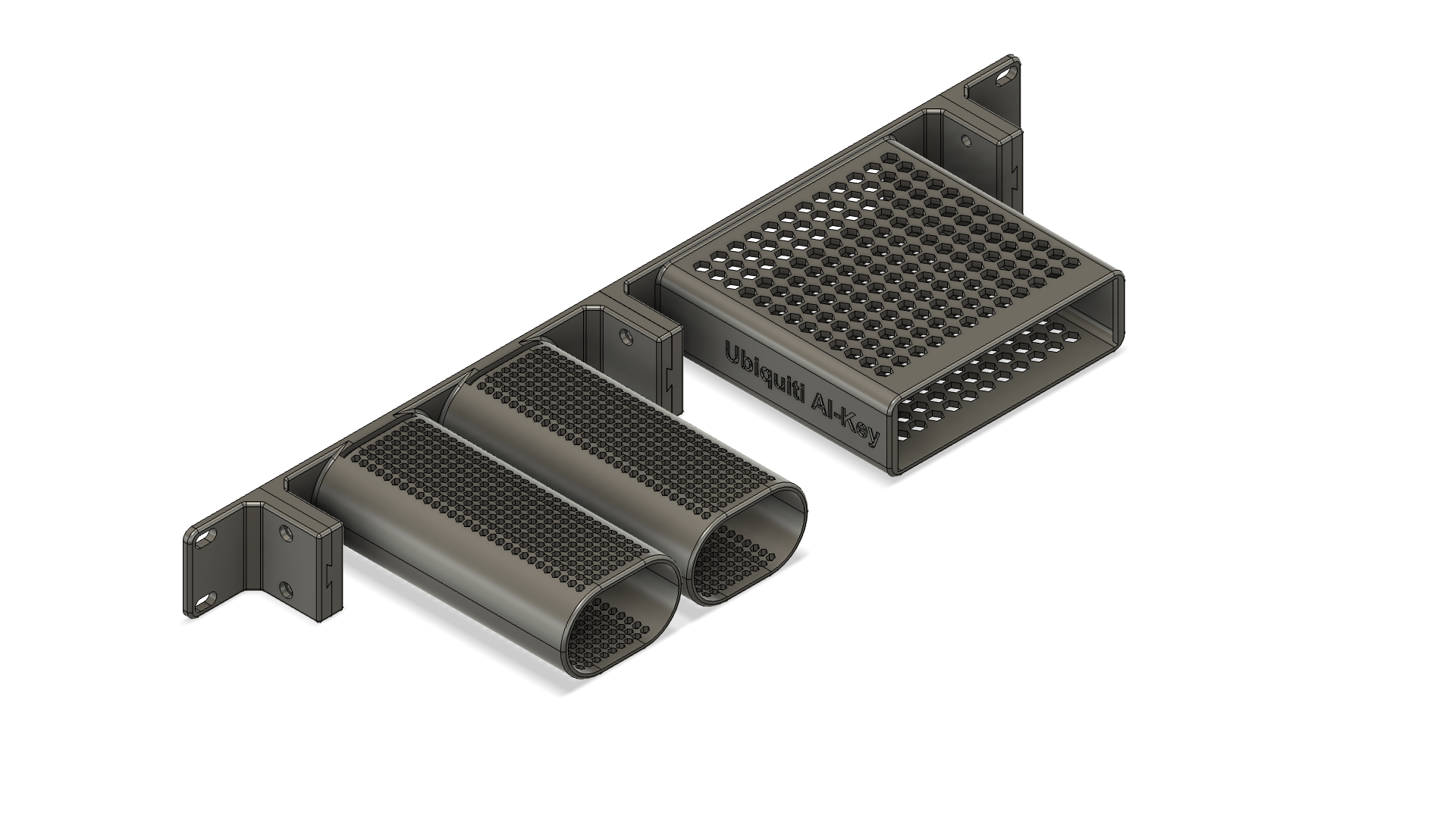 Ubiquiti Unifi AI-Key & Dual AI-Port Carbon Fiber Infused 1U Modular Rack Mount