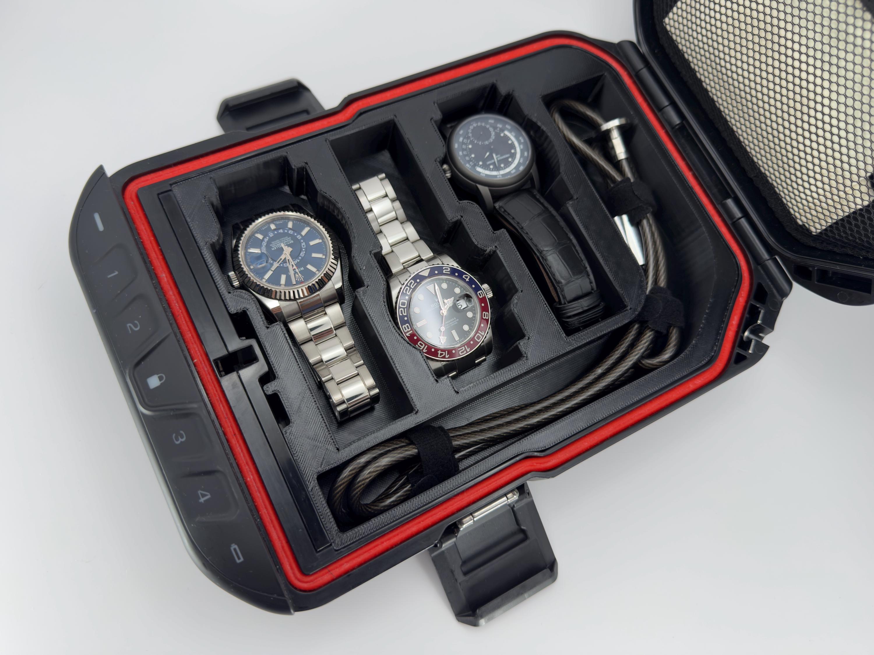 Vaultek LifePod 10 Rubber Watch Safe Insert Rolex Omega Tudor Apple